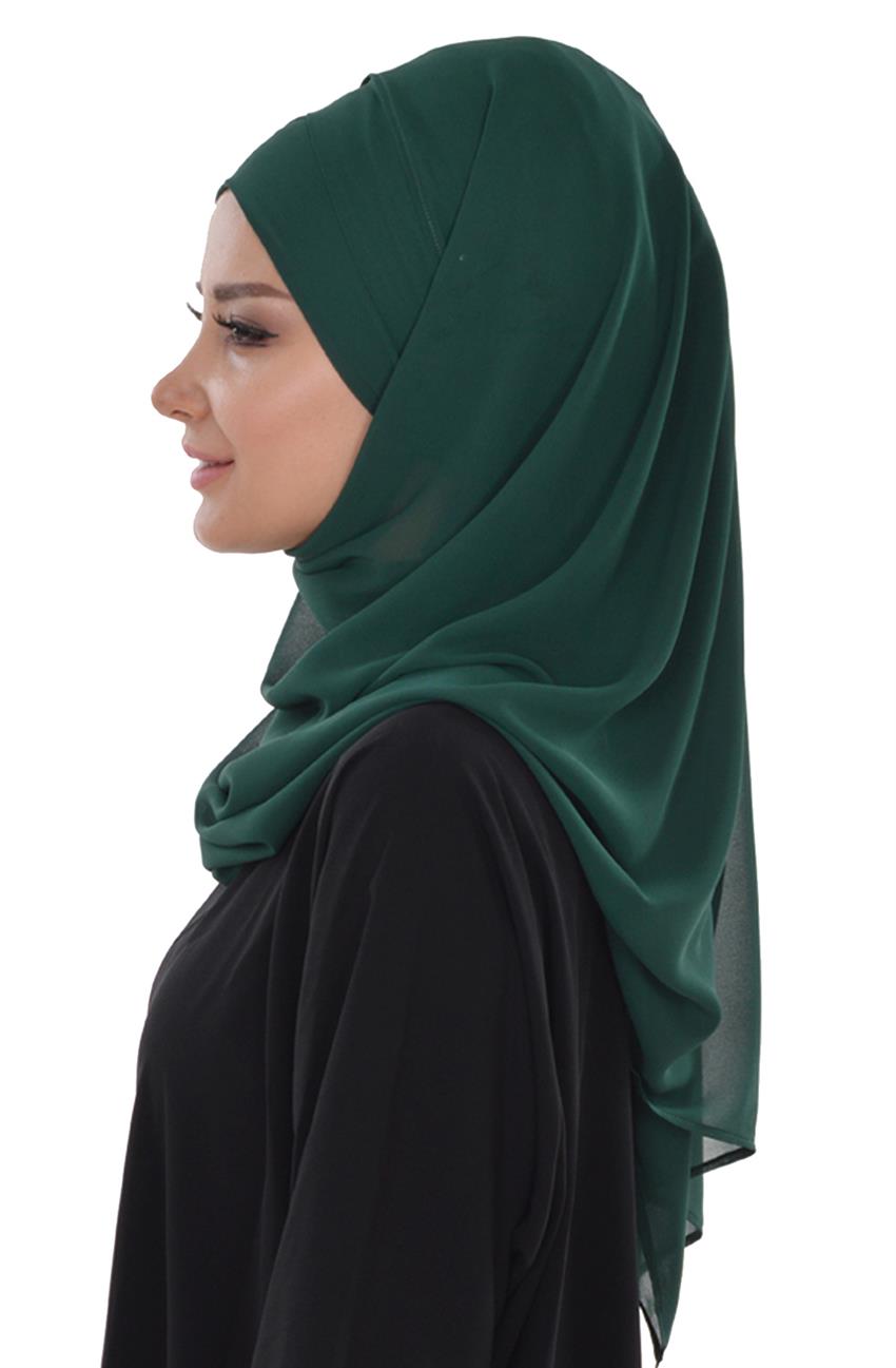 Ayse Tasarim Sifon Sal Zumrut Yesili Cps 0039 12 E Tesettur Com Tr