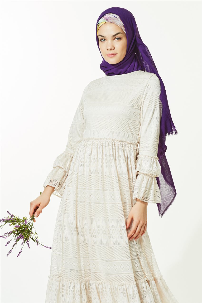 Dress Cream 0118 12 E tesettur